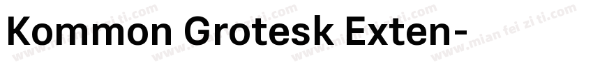 Kommon Grotesk Exten字体转换
